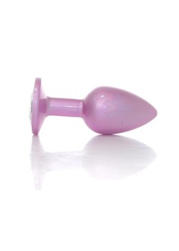 Biżuteryjny Korek Analny z Perłową Ozdobą, Różowy, Rozmiar S