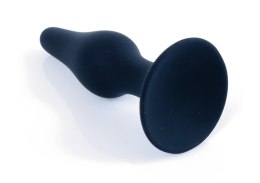 Elegancki silikonowy plug analny BOSS - Czarny, Duży