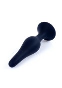 Elegancki silikonowy plug analny BOSS - Czarny, Duży