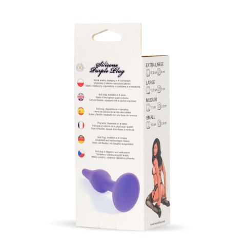 Fioletowy Silikonowy Plug Analny BOSS – Mały