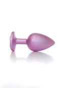 Korek Analny z Biżuteryjnym Kryształem 'Pearl Pink', Rozmiar L