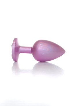 Korek Analny z Biżuteryjnym Kryształem 'Pearl Pink', Rozmiar L