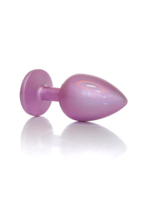 Korek Analny z Biżuteryjnym Kryształem 'Pearl Pink', Rozmiar L