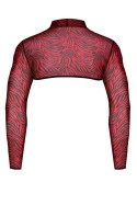 Zmysłowy męski top z długimi rękawami w zebrę - XXL