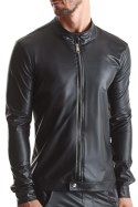Czarna kurtka wetlook Giorgio RMG001 w rozmiarze XXL