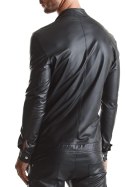 Czarna kurtka wetlook Giorgio RMG001 w rozmiarze XXL