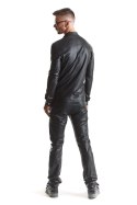 Czarna kurtka wetlook Giorgio RMG001 w rozmiarze XXL