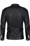 Czarna kurtka wetlook Giorgio RMG001 w rozmiarze XXL