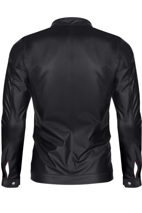 Czarna kurtka wetlook Giorgio RMG001 w rozmiarze XXL
