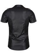 Elegancka koszula męska wetlook Luca – czarna – rozmiar XL