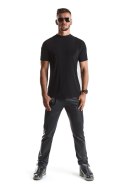 RMRiccardo001 – Czarny T-shirt M z Zaskakującym Zamkiem na Plecach