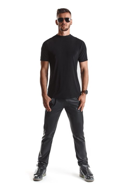 RMRiccardo001 – Czarny T-shirt M z Zaskakującym Zamkiem na Plecach