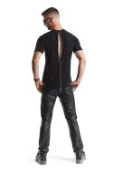 RMRiccardo001 – Czarny T-shirt M z Zaskakującym Zamkiem na Plecach