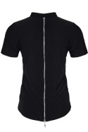 RMRiccardo001 – Czarny T-shirt M z Zaskakującym Zamkiem na Plecach