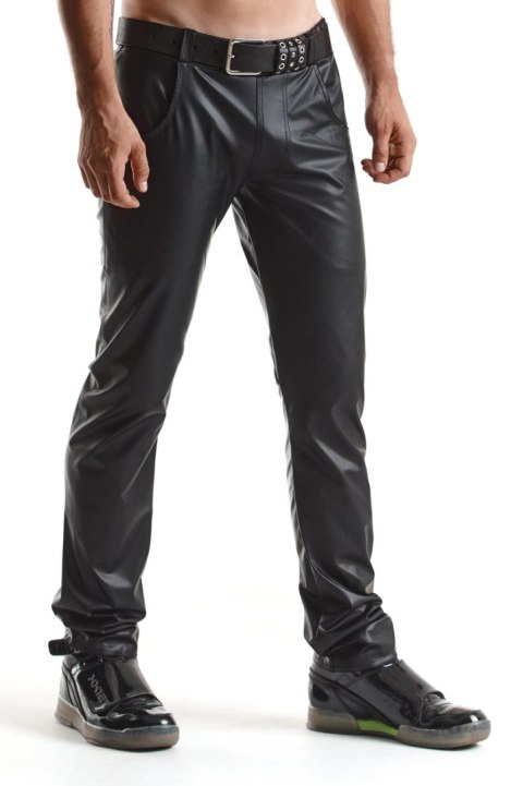 RMVittorio001 - Czarne Spodnie Wetlook - XL