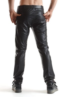 RMVittorio001 - Czarne Spodnie Wetlook - XL