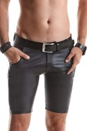 Eleganckie Szorty Wetlook Czarne XL
