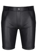 Eleganckie Szorty Wetlook Czarne XL