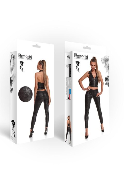Zmysłowe Legginsy BRConstanza001 Black Demoniq Black Rose 2.0 Collection, rozmiar XXL
