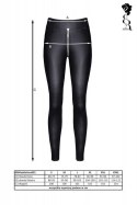 Zmysłowe Legginsy Wetlook z Ozdobnymi Zamkami