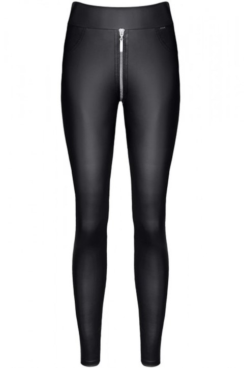 Legginsy BRMADDALENA001 z Efektem Wetlook, Czarne, Rozmiar XXL