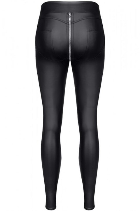Legginsy BRMADDALENA001 z Efektem Wetlook, Czarne, Rozmiar XXL