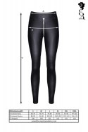Legginsy BRMADDALENA001 z Efektem Wetlook, Czarne, Rozmiar XXL