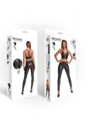 Legginsy BRMADDALENA001 z Efektem Wetlook, Czarne, Rozmiar XXL