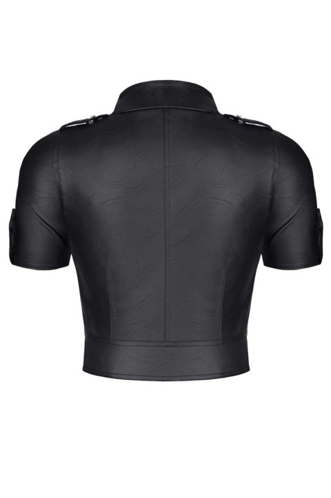 Ekoskórzany Top Enrica w Militarnym Stylu