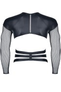 Męski T-shirt z Fetyszowymi Detalami - Czarny XL