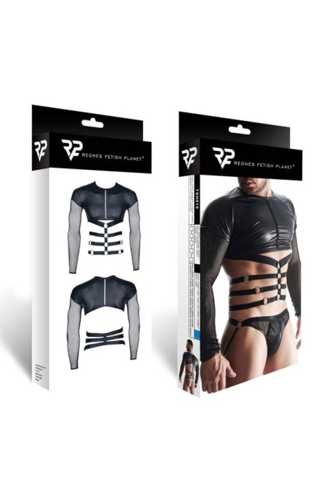 Męski T-shirt z Pikantnymi Detalami w Rozmiarze XXL