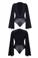 Czarne body ALEXIS001 - Elegancja i Zmysłowość