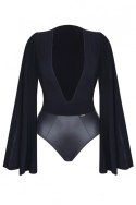 Czarne body ALEXIS001 - Elegancja i Zmysłowość