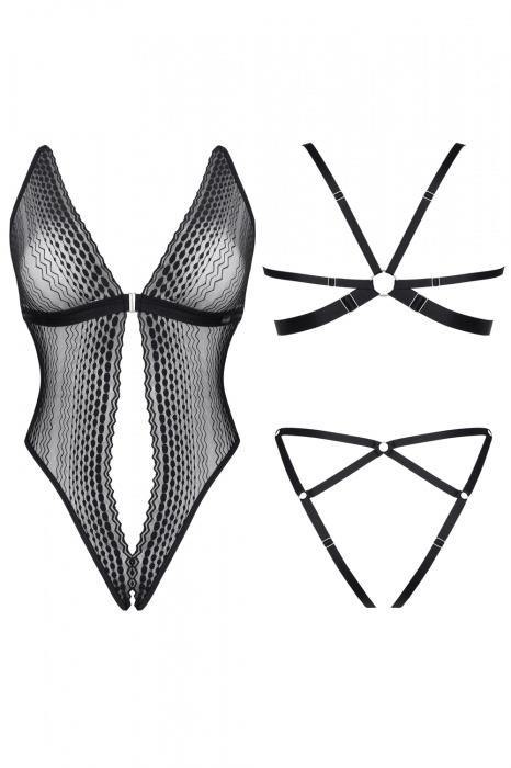 Zmysłowe Body Lady X Isbel z Otwartym Krokiem XXL