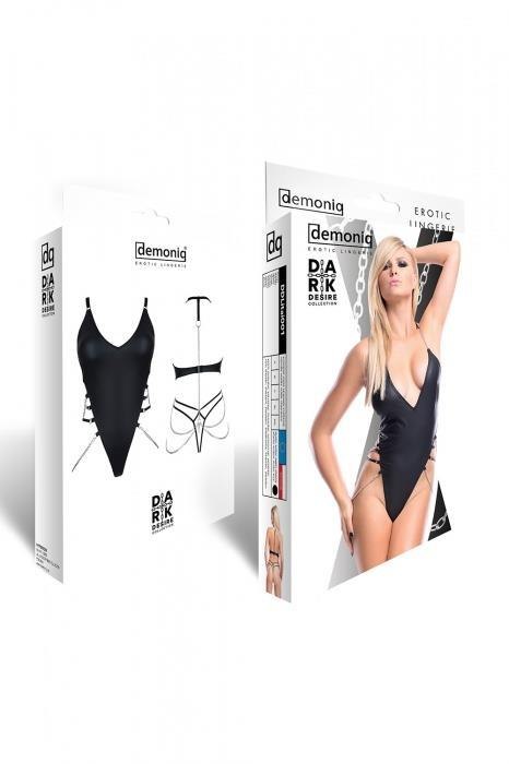 Zmysłowe Body z Ekoskóry Litai Black L
