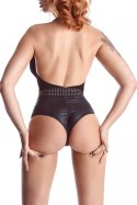 Eleganckie body Samantha – zmysłowa czerń i złote akcenty