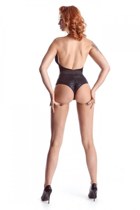 Eleganckie body Samantha – zmysłowa czerń i złote akcenty
