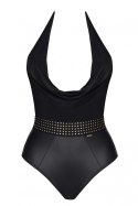 Eleganckie body Samantha – zmysłowa czerń i złote akcenty