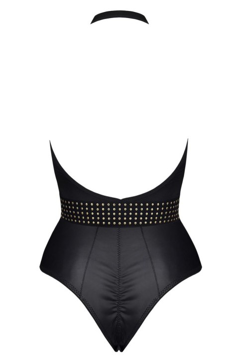 Eleganckie body Samantha – zmysłowa czerń i złote akcenty