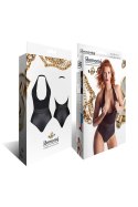 Eleganckie body Samantha – zmysłowa czerń i złote akcenty