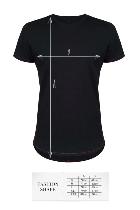 Męski T-shirt Fashion, czarny, rozmiar M