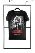 Czarny T-shirt męski w kroju regular, rozmiar M
