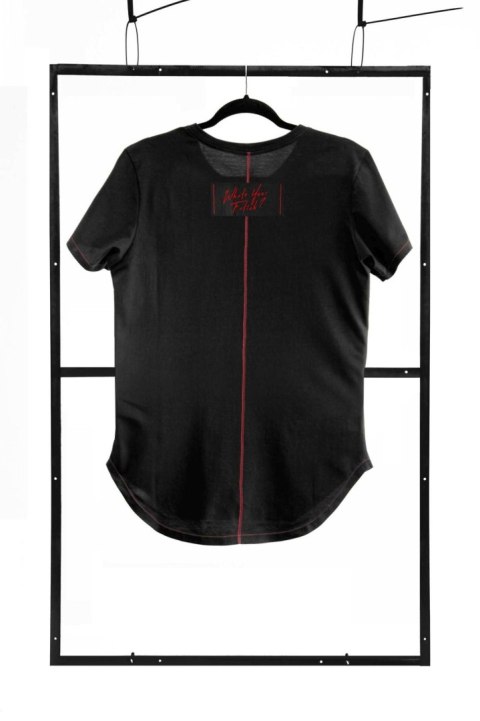 T-shirt męski 'Adults Only' - Czarny, Fason Fashion