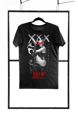 Męski T-shirt 'Adults Only' - Czarny, Krój Klasyczny (Rozmiar S)