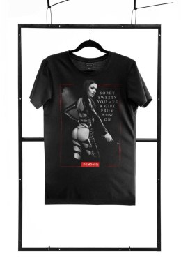 Męski T-shirt Adults Only Regular Fit, czarny, rozmiar S