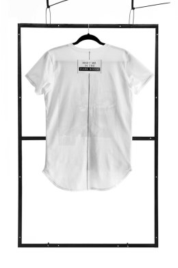 Męski T-shirt z Kolekcji Adults Only - Biały, Fason Fashion, Rozmiar S