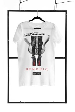 Męski T-shirt Adults Only, biały, rozmiar S, fason regularny