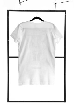 Męski T-shirt Adults Only, biały, rozmiar S, fason regularny