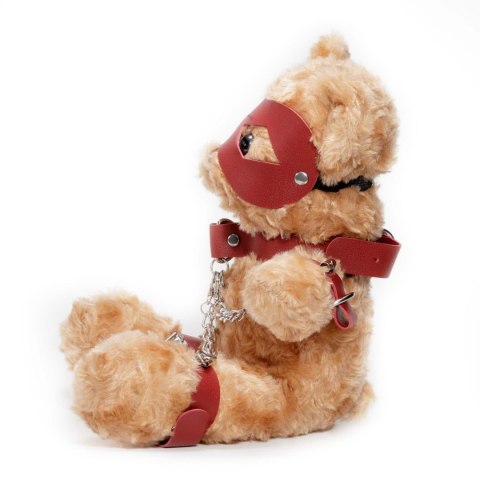 Crushious Crushito – Miś w Stylu Bondage, Czerwony, 31 cm