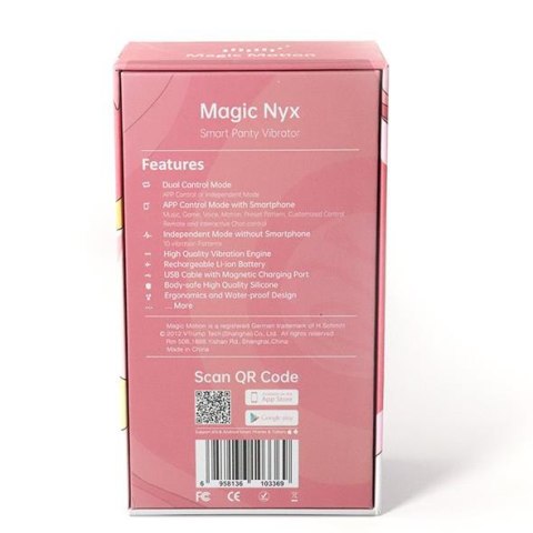 Magic Motion Nyx - Inteligentny Wibrator do Majtek
